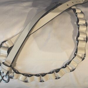 Michael Kors White Belt with Chain Detail